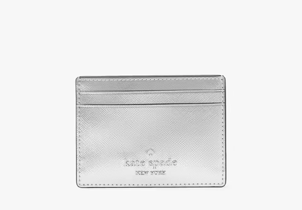 Cartera Kate Spade Madison Pequeña Delgada Tarjetero Plateada KJ032 NUEVA CON ETIQUETAS $89 Minorista Foto 1 de 1