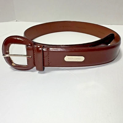 Cinturón Ralph Lauren para mujer de cuero genuino marrón 34"-36" Foto 1 de 4