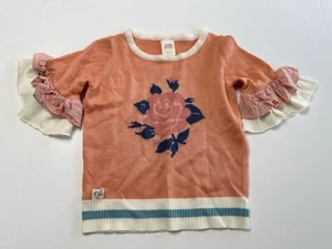 Wildflowers Boutique Girls Size 4 Peach Rose Sweater - Picture 1 of 2
