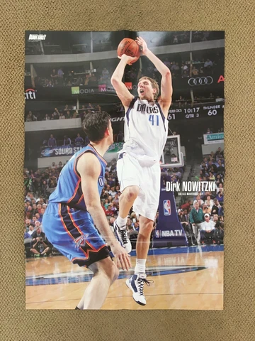 NBA DOUBLE-SIDED POSTER DIRK NOWITZKI MAVS ANDREW WIGGINS CAVS 28.5x20.25 IN Cover