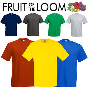 Fruit Of The Loom 5 Or 3 Pack Mens 100% Cotton Plain T-Shirts Tee shirts T Shirt