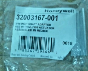 HONEYWELL 32003167-001 5/16 INCH SHAFT ADAPTOR, USE WITH ML7999 ACTUATOR - Picture 1 of 3