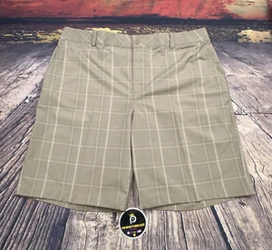 Under Armour Golf Shorts Mens Sz 40 Performance Chino Khaki Beige Tan Plaid - Imagen 1 de 12