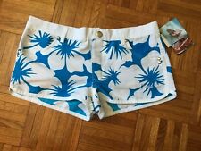 LIQUID Women Shorts Floral Blue/White Size 4