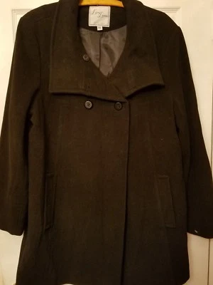 ABRIGO MUJER LARRY LEVIN MEZCLA LANA NEGRO TALLA XXL NUEVO SIN ETIQUETAS   Foto 1 de 4