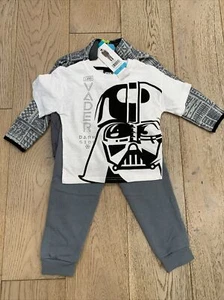 DISNEY STAR WARS ~ Three (3) Piece Set ~ Jacket ~ Tee ~ Joggers ~ Boys' Size 4T - Picture 1 of 6