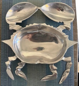 Wilton Armetale Giant Crab 13" Pewter Chip Dip Serving Tray Pewter - Picture 1 of 2