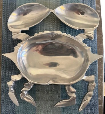 Wilton Armetale Giant Crab 13" Pewter Chip Dip Serving Tray Pewter - Image 1 of 2