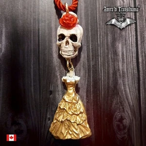 Santa Muerte Ethnic Jewelry Necklace Talisman Pendant Tribal Amulet Skull Death - Picture 1 of 24