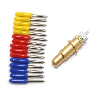 11.5mm Golden Roland Holder+15pcs 30° 45° 60° vinyl cutter plotter ROLAND blades - Picture 1 of 5