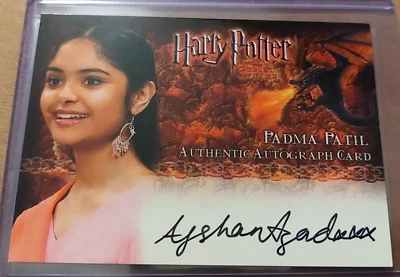 2005 Harry Potter Goblet Fire Update Afshan Azad as Padma Patil Autograph Card - Image 1 of 2