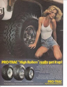 RARE 1978 Pro-Trak Tires on Pickup Print-Ad/ Beautiful Sexy Woman - Picture 1 of 1