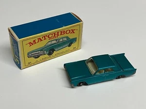 vintage 1964 MATCHBOX 31C LINCOLN CONTINENTAL in Original Light Blue Style Box - Picture 1 of 10