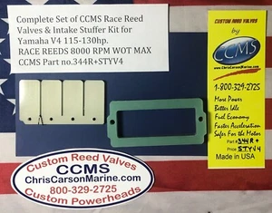 CCMS Yamaha Race Outboard Reed Valve & Intake Stuffer Kit 115-130hp Carb. - Bild 1 von 1