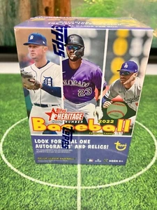 2022 Topps Heritage MLB Baseball Blaster Box - Factory Sealed - Picture 1 of 3