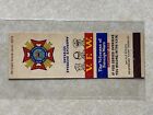 Ar405 Matchbook Cover Veterans Of Foreign Wars Cuyahoga Falls Ohio Oh