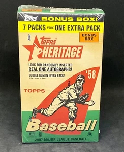 Topps Heritage Baseball 2007 ⚾️ 8 paquetes caja bláster sellada de fábrica - Imagen 1 de 2