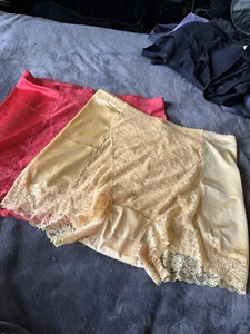 Rhonda Shear NEW Duo Of 2XL Lace Control Panty Shapewear In Orange/Yellow. - Picture 1 of 9