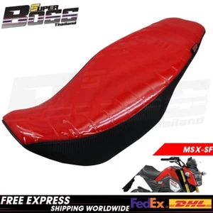 Flat Gloss Red Carbon Replacement Pad Cushion Seat For HONDA MSX-SF, GROM125 - Picture 1 of 6