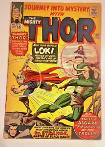 VIAGGIO NEL MISTERO #108 V/GOOD IL POTENTE THOR 1° APP SINDRI 1964 Lee & KIRBY - Foto 1 di 2