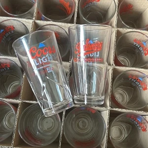 Lot Of 4 New Coors Light Pints Indiana Hoosiers Etched Mountain Glasses - Picture 1 of 4