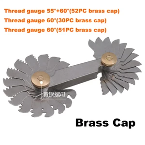 55°+60°/60° 30/51/52PC Medidor de rosca integrado Medición Latón Tapón Herramienta - Imagen 1 de 1