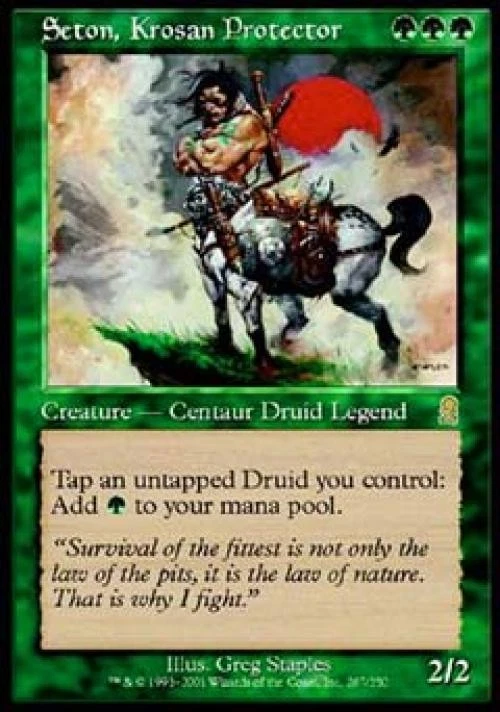 Seton, Krosan Protector -Foil Light Play MTG Odyssey - Image 1 of 1