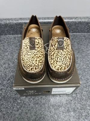 Zapatos Ariat Cruiser para mujer 8,5 bombardero marrón guepardo pelo mocasines planos sin cordones Foto 1 de 4