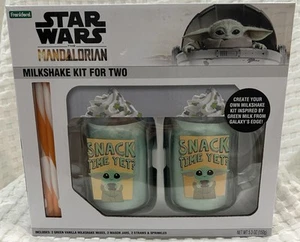Star Wars Mandalorian Milkshake Kit  Featuring Grogu (Baby Yoda) w/ 2 Mason Jars - Picture 1 of 5