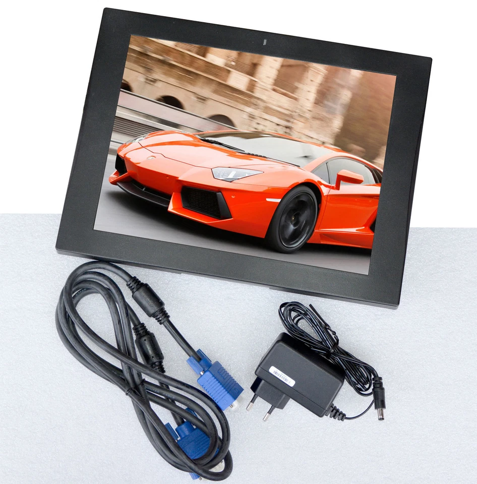 Negro 30cm 12" Pequeño TFT Wandmonitor Pantalla Con 12V Necesita Solo 6W M5 MM - Image 1 of 1