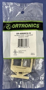 *NOS* ORTRONICS 106 BASE PLATE 4 TRACJACK SCREWS IVORY OR-40800019-88 (QTY-7) - Picture 1 of 4