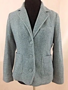 Blazer/Chaqueta L.L Bean Para Mujer Verde Tweed 3 Botones 47% Forrada de Lana Talla M - Imagen 1 de 6