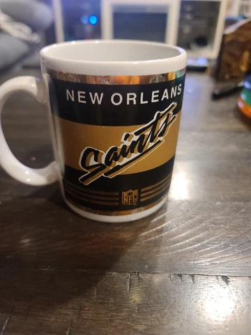 New Orleans Saints Ceramic Black & Gold Coffee Mug Licensed NFL Cover