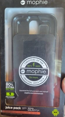Mophie Juice Pack зарядки чехол для Samsung Galaxy S4 - черный - новый в коробке. 80% дополнительно - Изображение 1 из 4