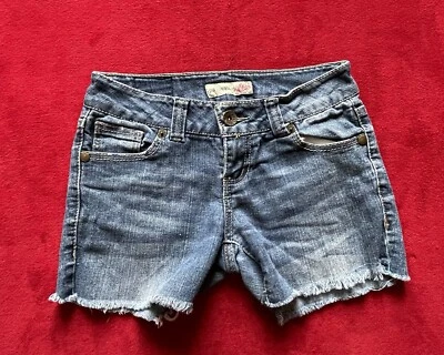 Pantalones Cortos Paris Blues Para Mujer Juniors Azul Frente Plano Denim Corte Talla: 3 Foto 1 de 4