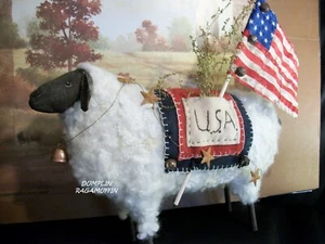 Pattern, Americana, primitive sheep, 15 in. Dumplinragamuffin,  #178 - Picture 1 of 5