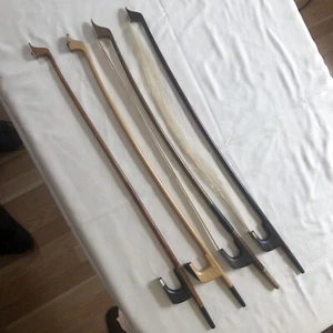 3 Alte Deutsche Kontrabassbögen Bogen auch Einzel Gebraucht. Kontrabass - Bild 1 von 17