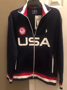 NWT Ralph Lauren Mens 2022 USA Olympics Zip Up Team Track Style Jacket RARE - Picture 1 of 7