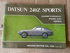 Datsun 240Z Series 1 Owners Manual Dated 11/15/1970 - Picture 1 of 15