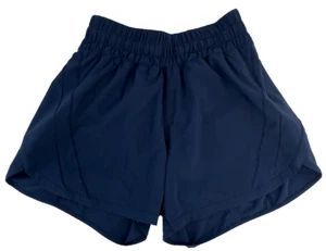 Lululemon pantaloncino donna alto foderato running allenamento 4,5" leggero navy 6 - Foto 1 di 5