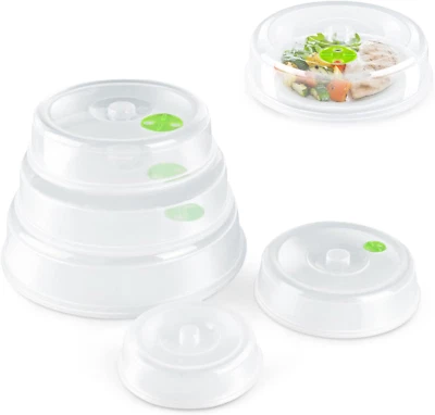 Microwave Plate Covers Set of 5 - Bpa-Free Microwave Cover with Adjustable Steam - Image 1 of 4