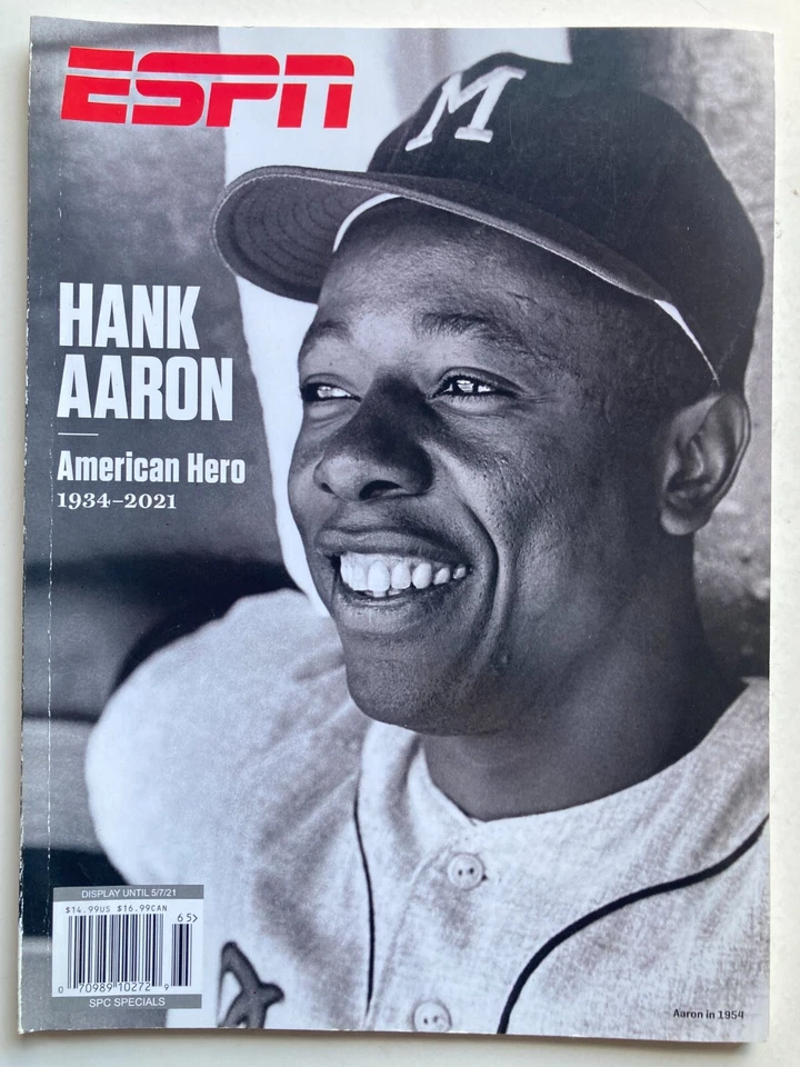 HANK AARON AMERICAN HERO 1934-2021 / 2021 ESPN SPECIAL Magazine Foto 1 de 1
