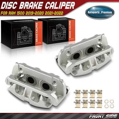 Pair Front Brake Calipers w/ Bracket for Ram 1500 2019 2020 2021 2022 2023 2024 - Image 1 of 4