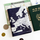 1x World Map Passport Holder Cover Travel Wallet Card Case Vintage Retro Style