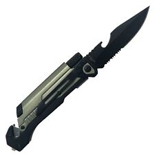 Outdoor Rescue Pocket Knife 5" TACTICAL MULTI-FUNCTIONAL Spring Assisted