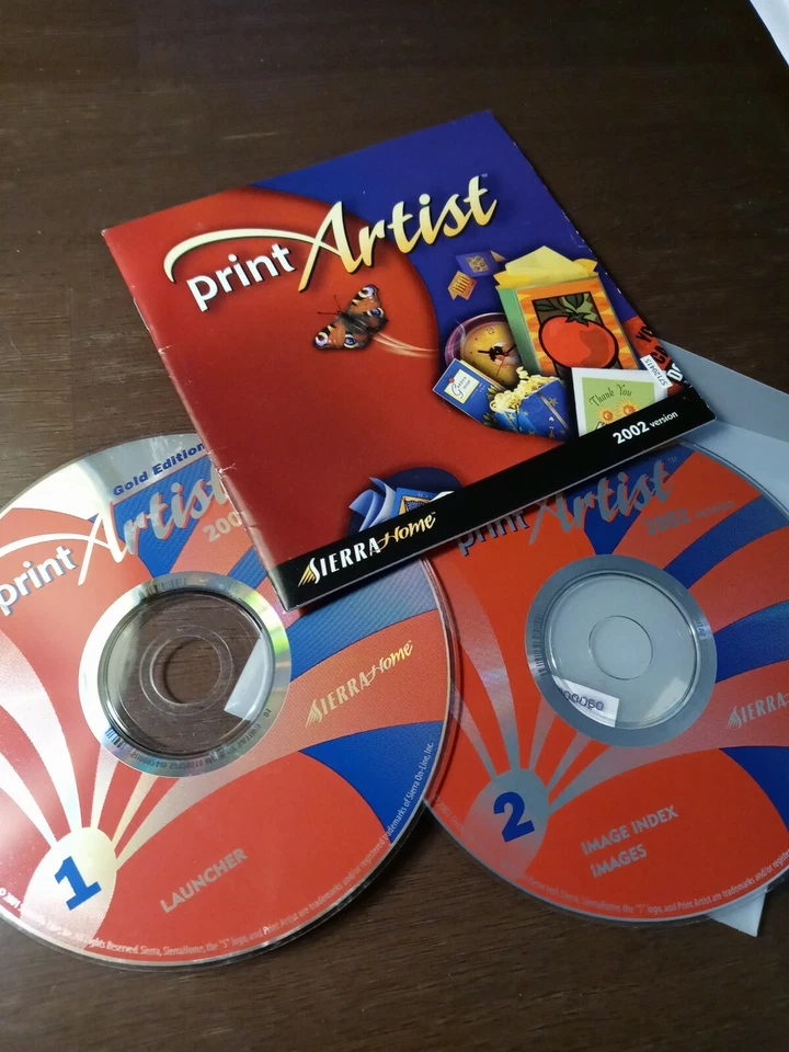Print Artist 2002 Version Gold Edition PC CD 2 discs with manual - Image 1 of 1