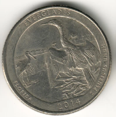 USA - 2014P - Washington ¼ Dollar - Everglades - Low Mintage - #8976 - Image 1 of 2