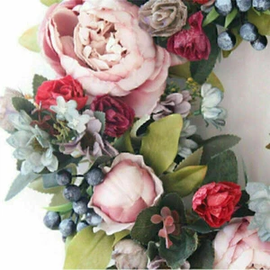 35cm Rose Türkranz Blumenkranz Wandkranz Blütenkranz Dekokranz Wandschmuck Deko1 - Bild 1 von 11