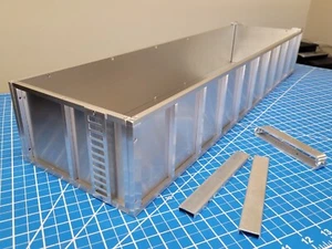 Aluminum Dump Bed Tub ONLY Tamiya Toy RC 1/14 Semi Tractor Truck Trailer - Picture 1 of 22