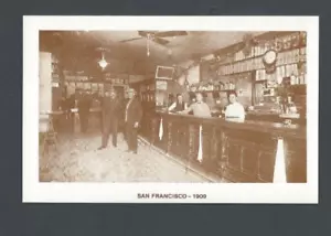 Tarjeta postal 1909 San Francisco CA bar/salón - Imagen 1 de 1